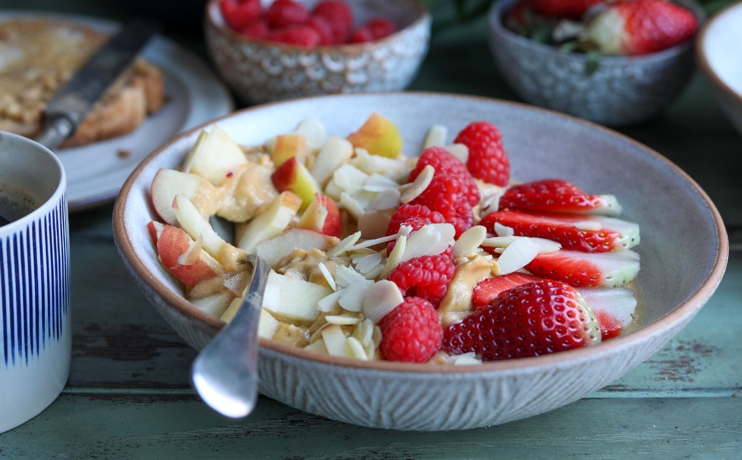 Sweet Potato, Apple, And Berry Smoothie Bowl