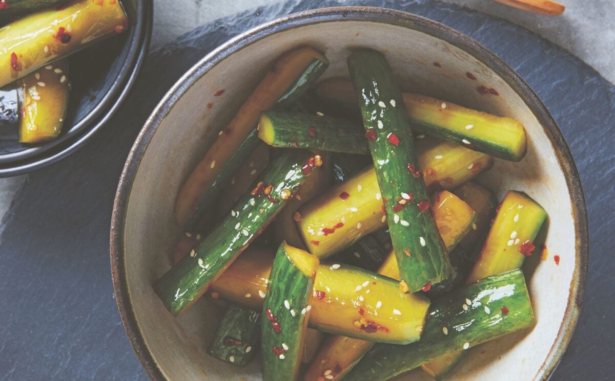 These Pickled Sesame Cucumbers Are Ready In Just 30 Minutes
