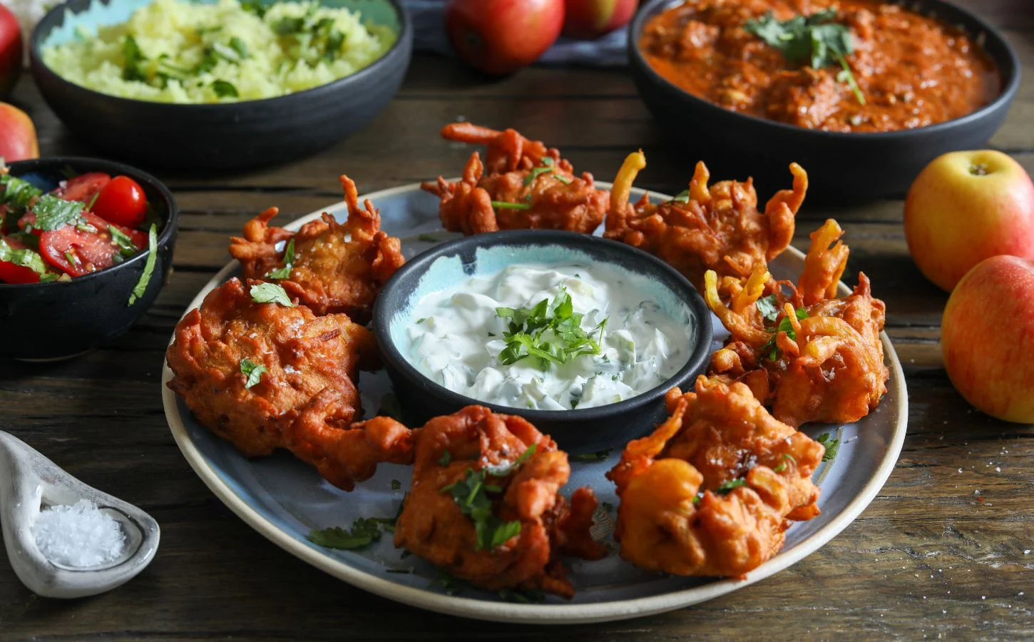 Vegan Apple And Onion Bhajis