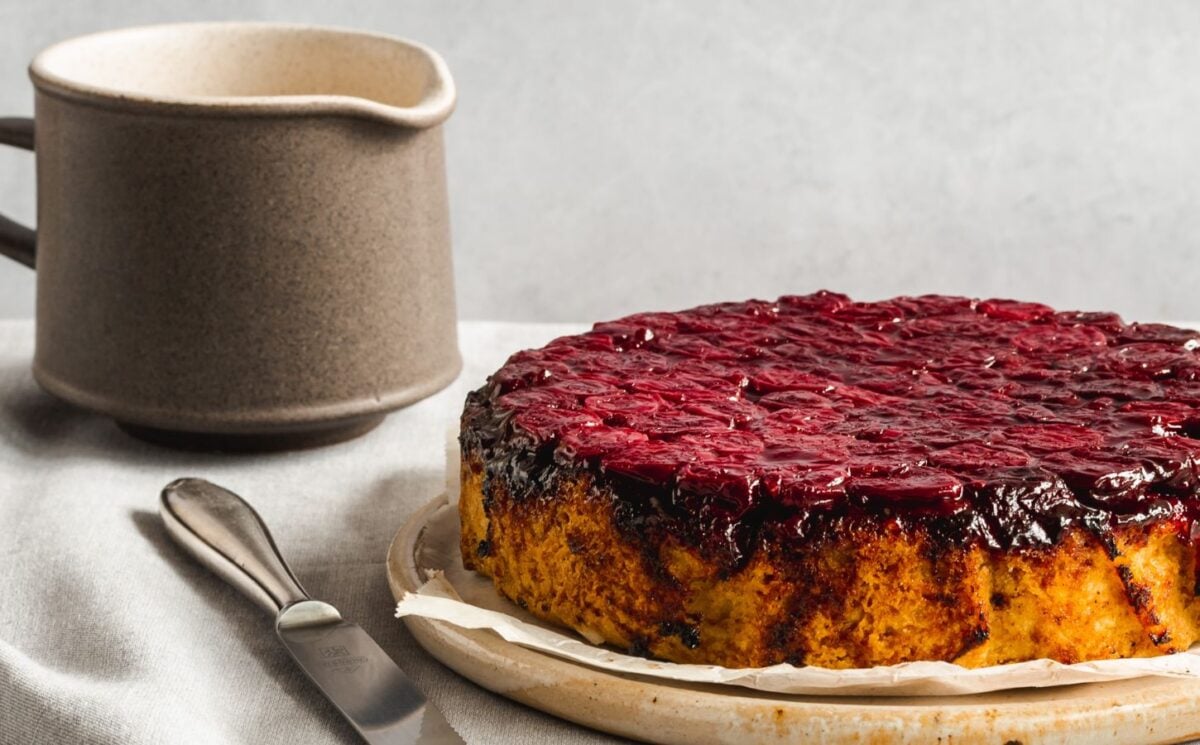 Gluten-Free Upside Down Sour Cherry Cake