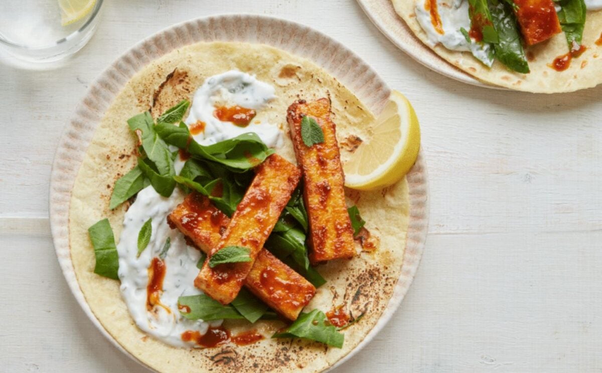 Vegan Harissa Tofu Wrap