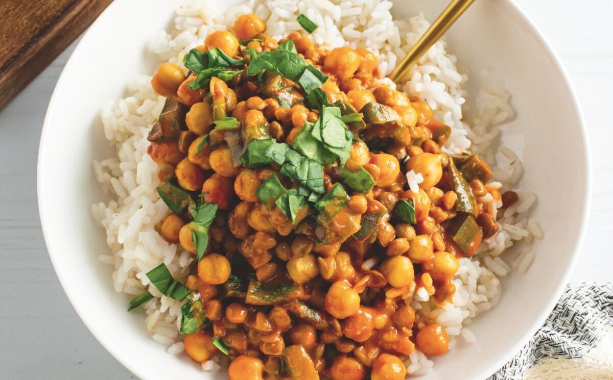 Creamy Gochujang Chickpeas And Lentils