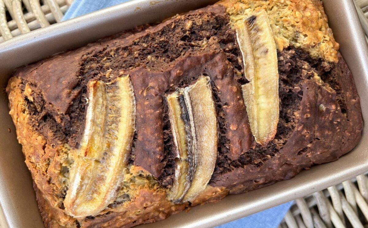 Marble Oatmeal Banana Bread