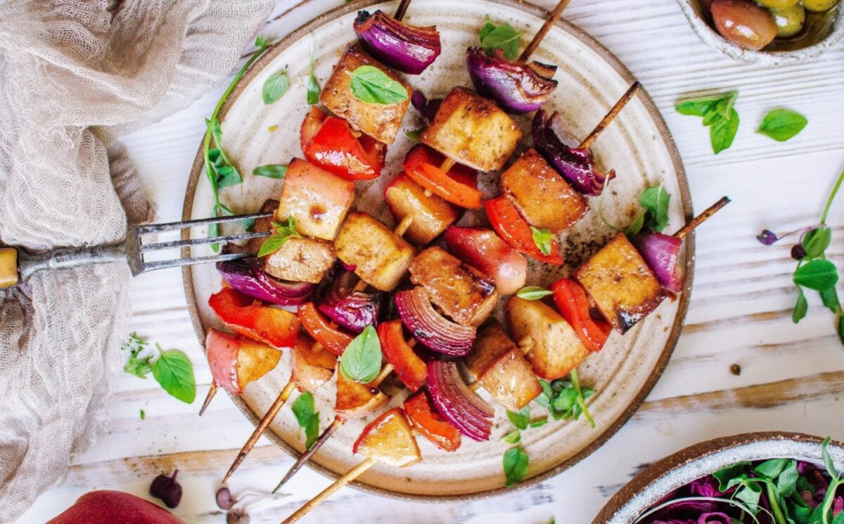 Tofu And Apple Skewers