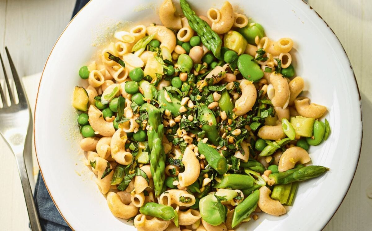 Summer Veg And White Bean Pasta