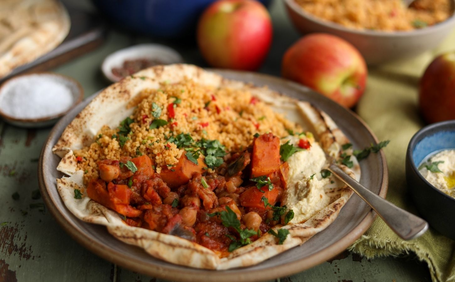 Apple And Sweet Potato Chickpea Tagine