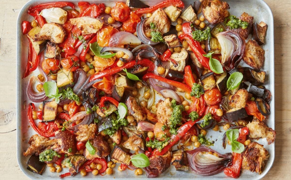 Simple Summer Veg And Chickpea Traybake