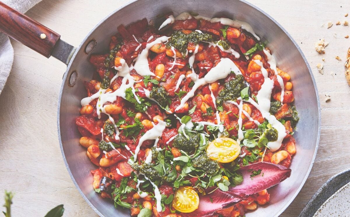 Vegan Baked Shakshuka With Butter Beans