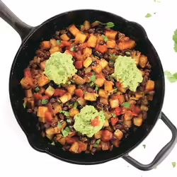 Speedy Vegan Breakfast Hash With Potatoes and Black Beans