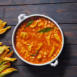 Vegan Zucchini Flower Chileatole (Corn Soup)