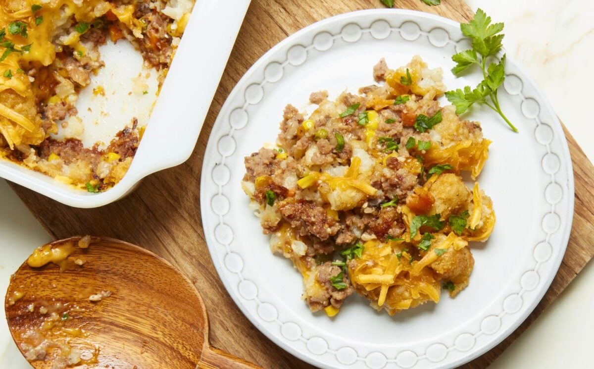 Maple Mustard Vegan Tator Hot Dish
