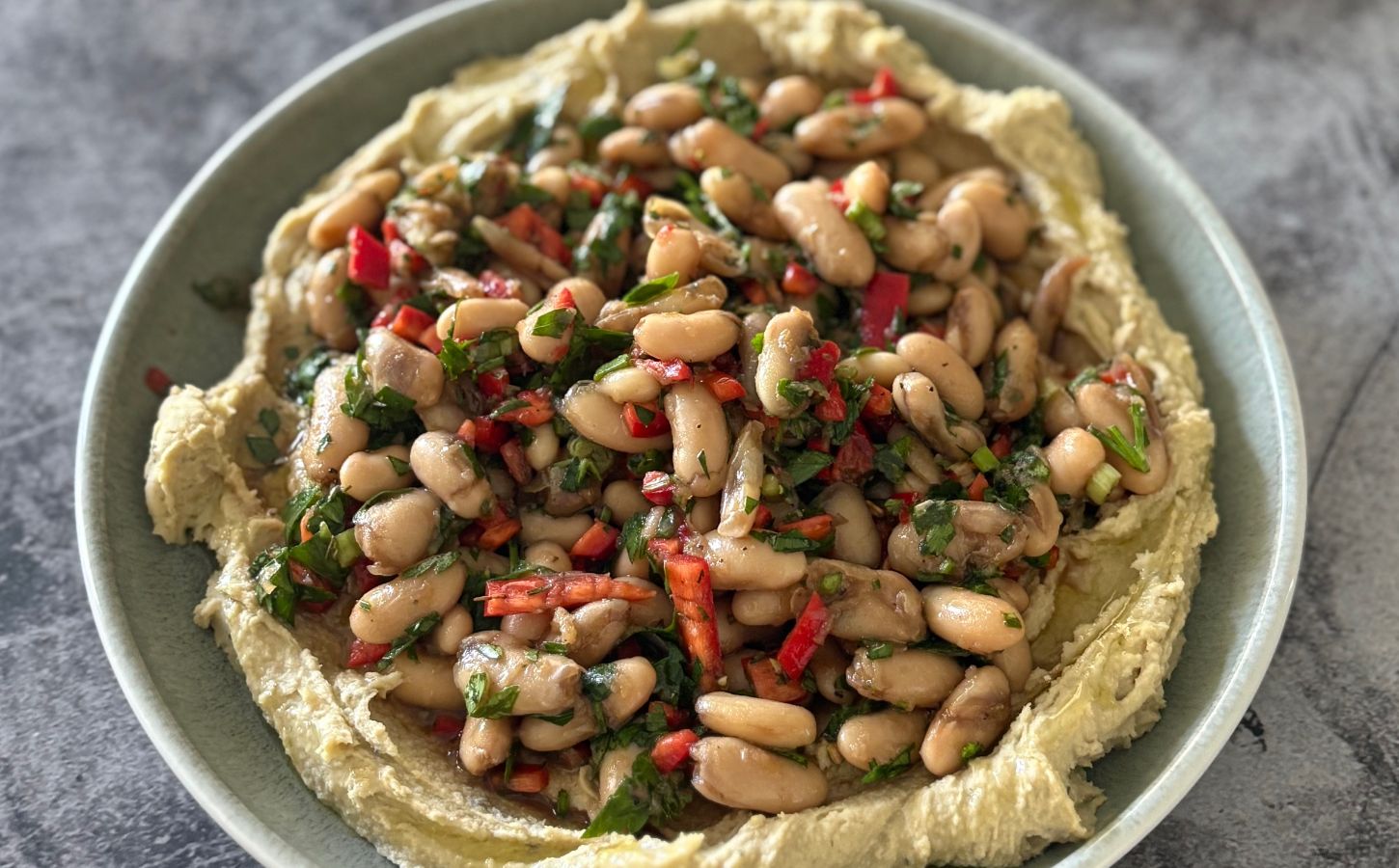 Pomegranate Molasses Bean Salad