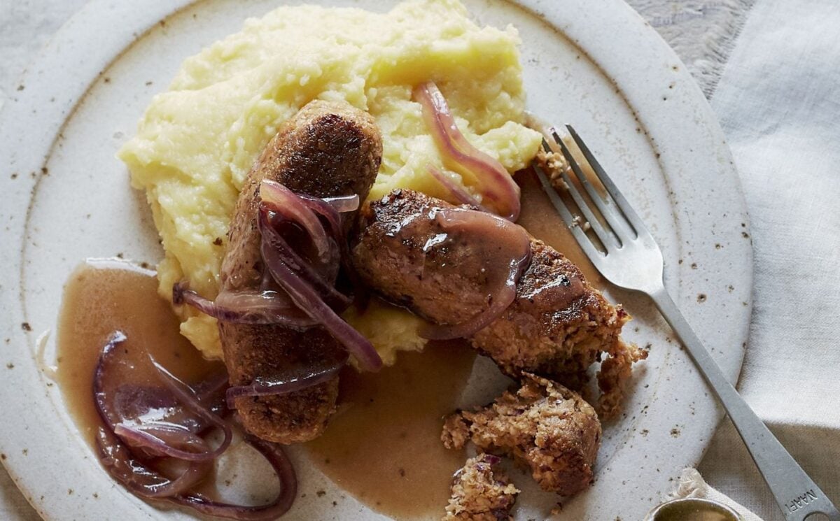 Homemade Vegan Sausage And Mash