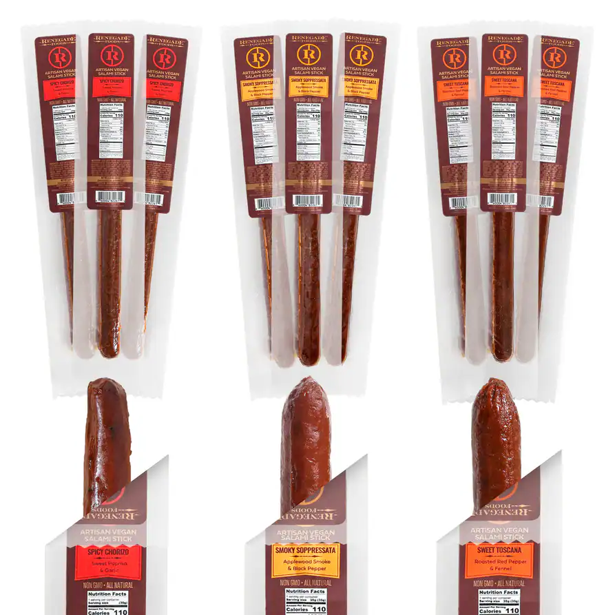 Renegade Foods Introduces Artisan Vegan Salami Sticks for Grab-and-Go Plant-Based Protein