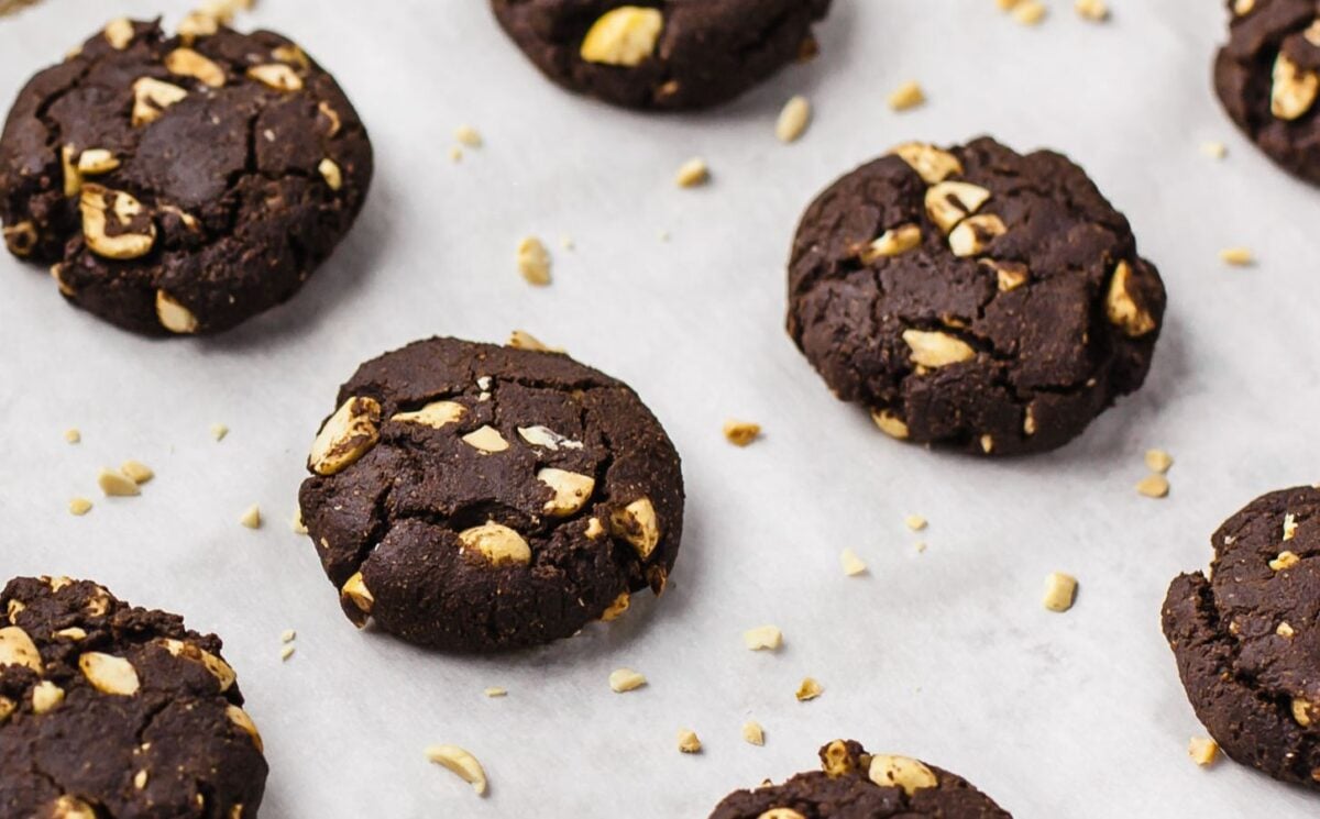 Chocolate Peanut Cookies (Vegan and Oil-Free)