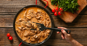 This savory mushroom stroganoff is rich, silky, and weeknight-friendly