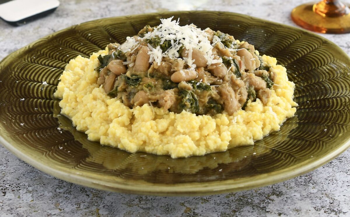 Polenta Topped With Cannellini Bean Stew
