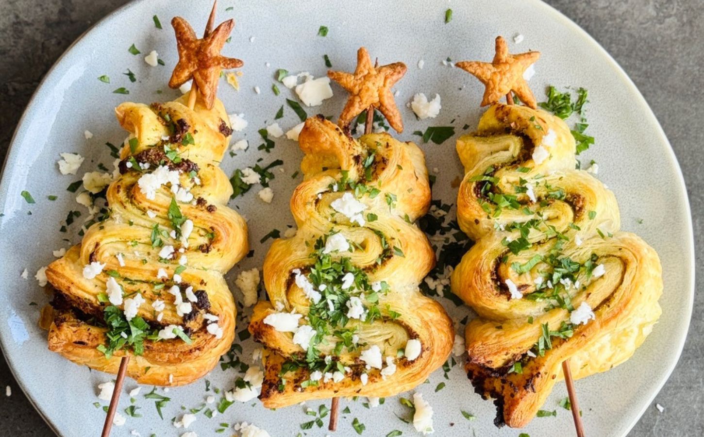 Vegan Christmas Day 4: Pesto Puff Pastry Trees