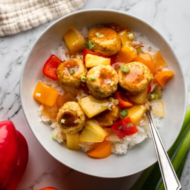Sweet and Sour Tofu Meatballs