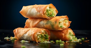 These crispy spring rolls taste like golden little bites of joy