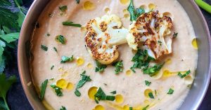 Easy Vegan Roasted Cauliflower Soup Recipe