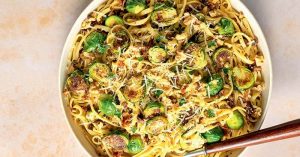 Easy Vegan Brussels Sprouts Pasta Recipe
