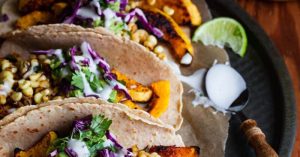 Vegan Elote Corn and Butternut Squash Tacos Recipe