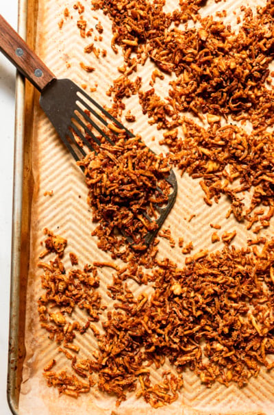 Crispy Sheet Pan Shredded Tofu Topping