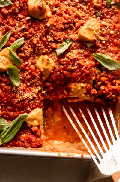 Vegan Lasagna with Tofu Cashew Ricotta & Extra Veggies
