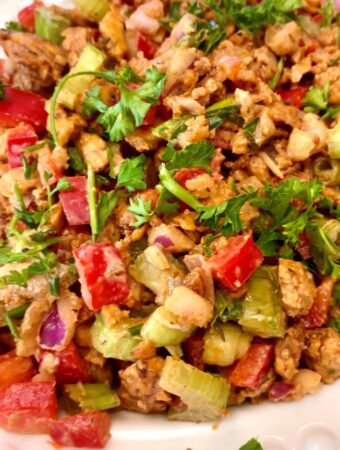 Cajun Tofu Lime Tahini Salad