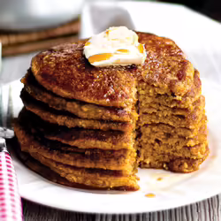 Vegan Sweet Potato Pancakes With Cinnamon and Nutmeg