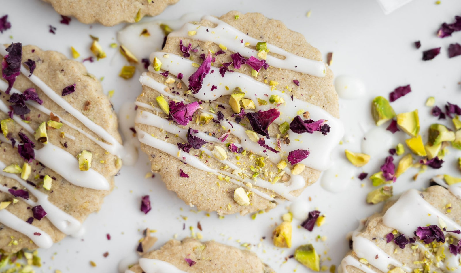 Pistachio Rose Butter Cookies