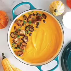 Easy, Creamy Vegan Pumpkin Soup With White BeansÂ 