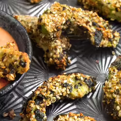 Vegan Furikake Baked Avocado Fries