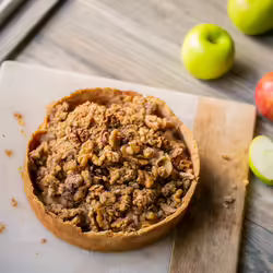 Vegan and Gluten-Free Apple Pie With Oat-Walnut Crumble Topping