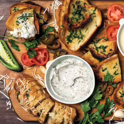 Vegan Garlic Bread Dippers With JalapeÃ±o Cheddar and Creamy Garlic Dipping SaucesÂ 