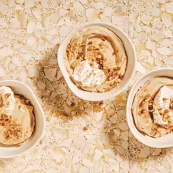 Creamy Vegan Coconut Butterscotch Pudding With Pecan Pie Crumble Topping