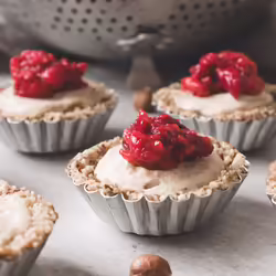 Vegan Vanilla Tarts With Cranberry Compote