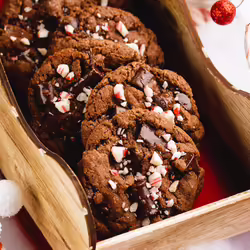 Vegan Peppermint Chocolate Chunk Brownie Cookies