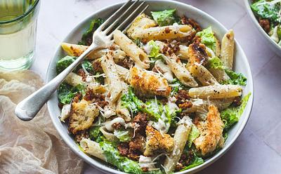 This Caesar Pasta Salad Is Completely Vegan