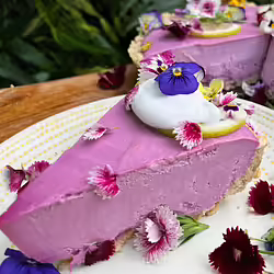 VeganÂ Lemon Ube Cheesecake