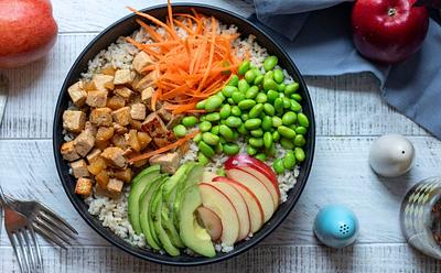 How To Make This High Protein Vegan Apple And Tofu Bowl
