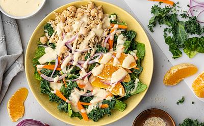 Take Your Salads To New Heights With This Oil-Free Orange Sesame Dressing