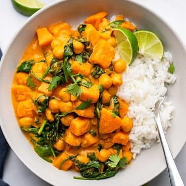 Sweet Potato Curry with Chickpeas