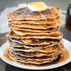 Easy Vegan Maple Peanut Butter Pancakes