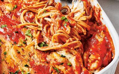 Try This Easy Spaghetti Bake With A Creamy Alfredo Sauce