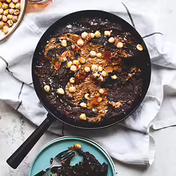 Vegan Gooey Chocolate Frying Pan Biscoff Brownies
