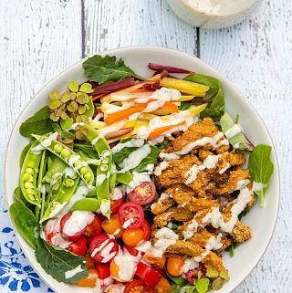 Spicy Vegan Fried “Chicken” Soy Curls