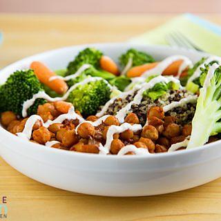 Chickpea and Broccoli Bowl with Tahini Sauce