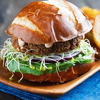 Savory Lentil-Mushroom Burgers